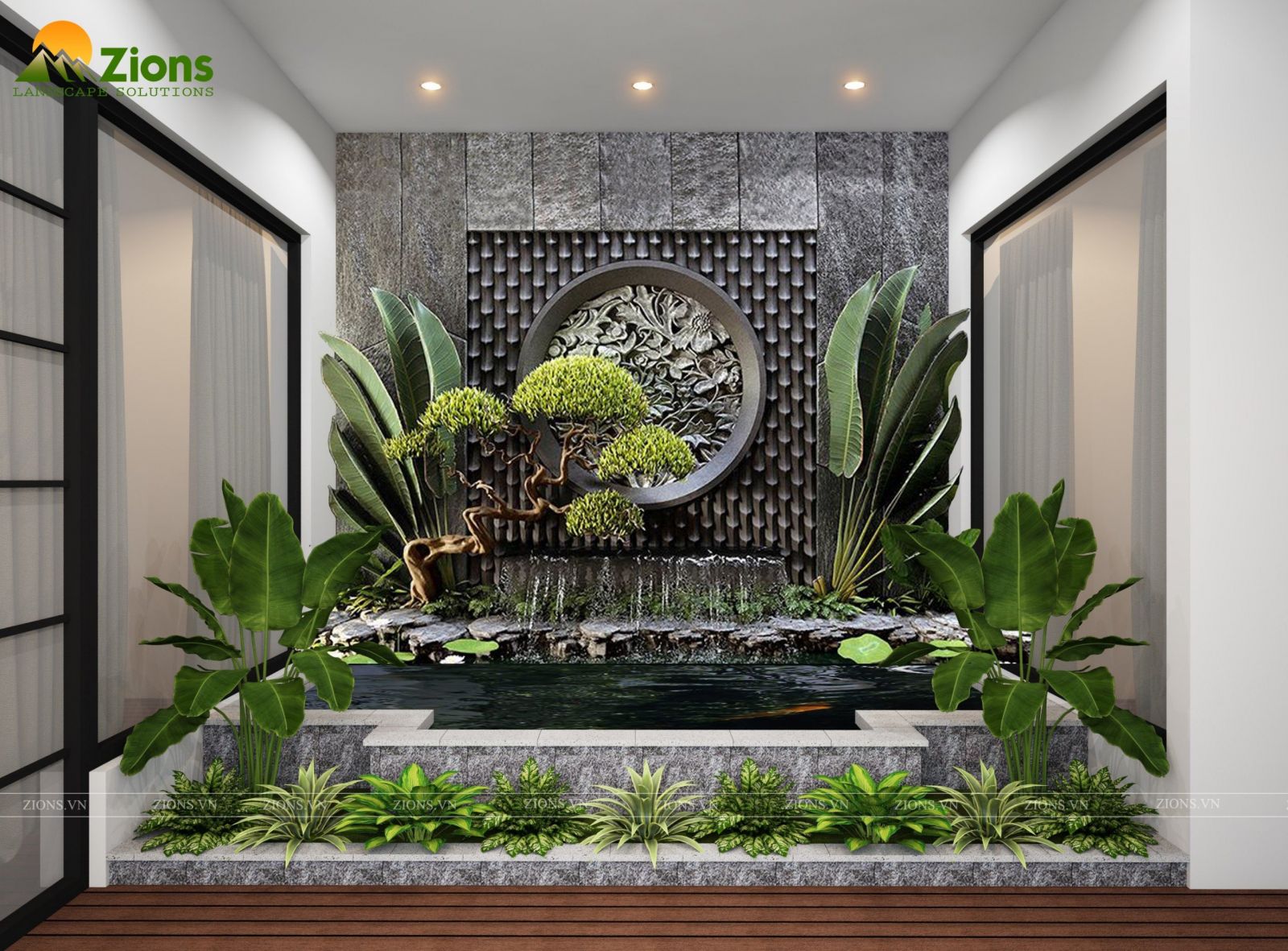 Thiết kế thi công sân vườn biệt thự Vinhomes Green Bay - Zion's